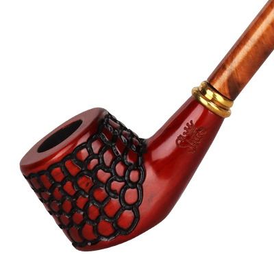 Shire Pipes Engraved Churchwarden Smoking Pipe | The Connoisseur | Close View of Bowl