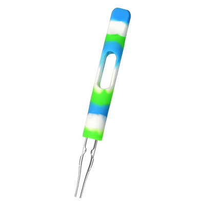 Silicone Wrapped Dab Straw & One Hitter | Blue Green