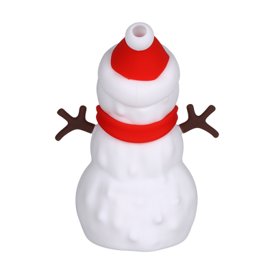 Snappy Snowman Silicone Bong | Back View