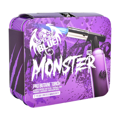 Special Blue Monster Pro 2 Torch Lighter | Purple | Packaging Front View