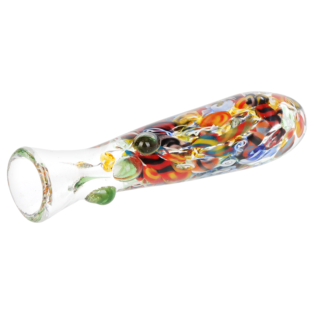 Splatter Frit Chillum | Front Bowl View