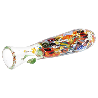 Splatter Frit Chillum | Front Bowl View