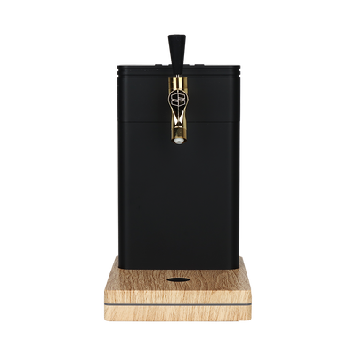 Stache Products Terp Tap | Glass of Vapor | Wood Base Gold Tap