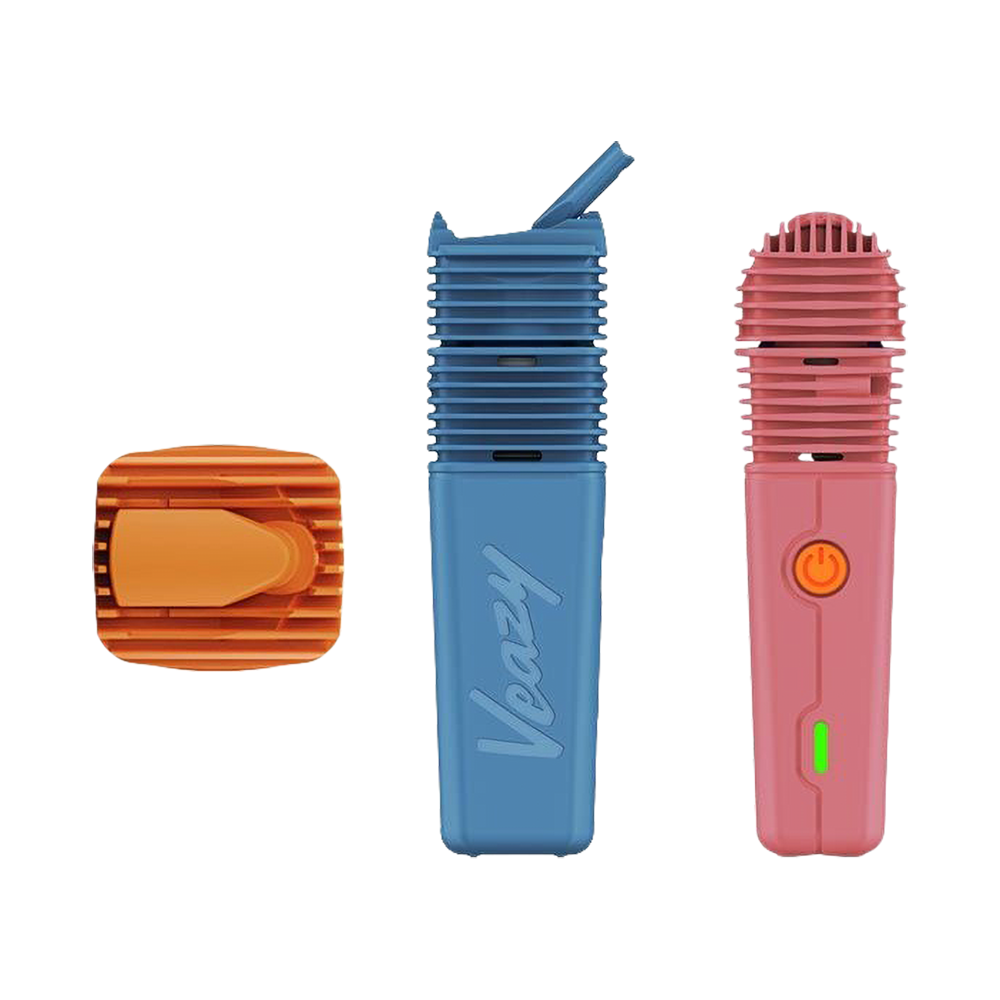Storz & Bickel Veazy Portable Vaporizer | Top, Mouthpiece, & Side Views
