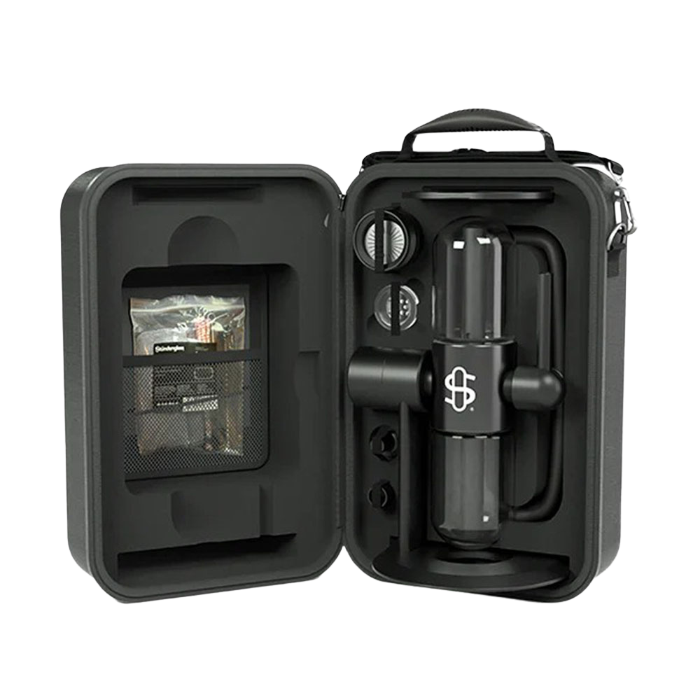 Stündenglass Kompact Gravity Infuser | Black | Travel Case Open View