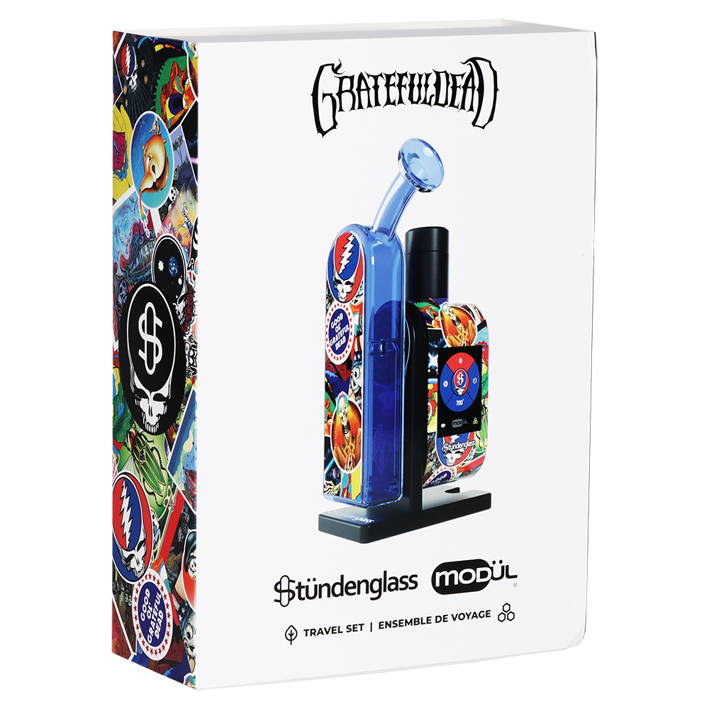 Stündenglass Modül Dok Deluxe Travel Kit | Grateful Dead Legacy Patchwork | Packaging