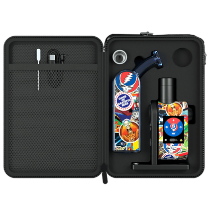 Stündenglass Modül Dok Deluxe Travel Kit | Grateful Dead Legacy Patchwork | Case Open View