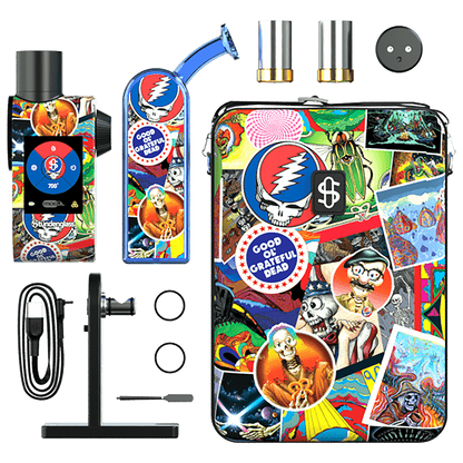 Stündenglass Modül Dok Deluxe Travel Kit | Grateful Dead Legacy Patchwork | All Contents