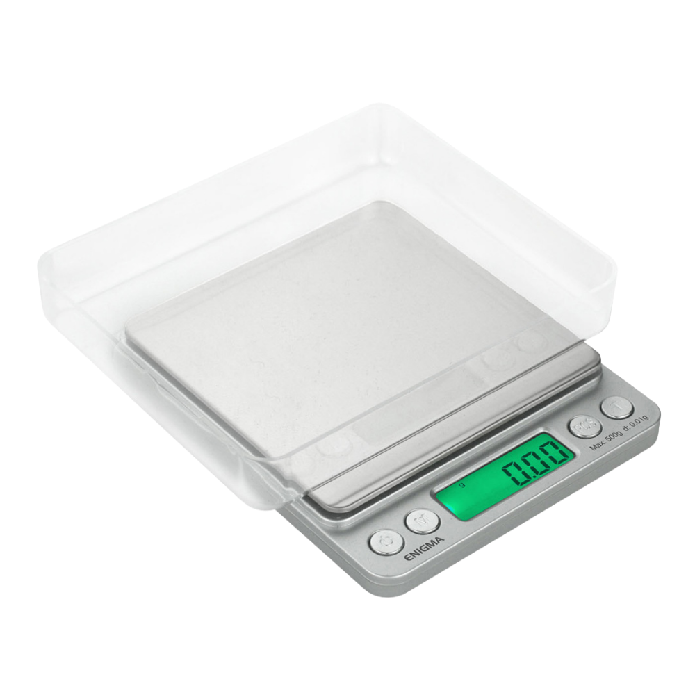 Truweigh Enigma Mini Digital Scale | Silver | 500 x 0.01g Capacity