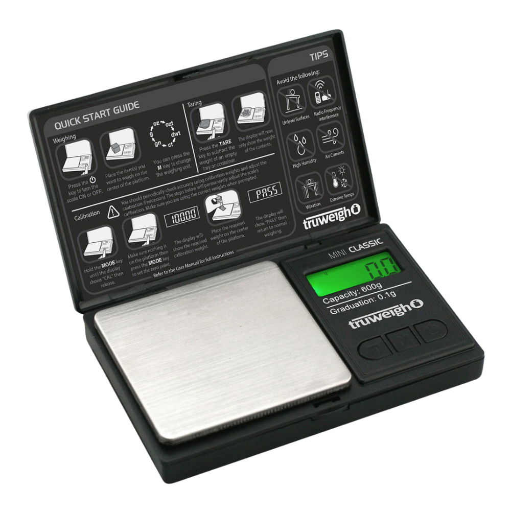 Truweigh Mini Classic Digital Mini Scale | 600 x 0.1g Capacity