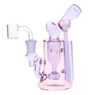 Violet Hearts Incycler Dab Rig Set | Back View