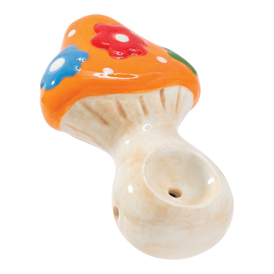 Wacky Bowlz Ceramic Hand Pipe | Flower Mushroom
