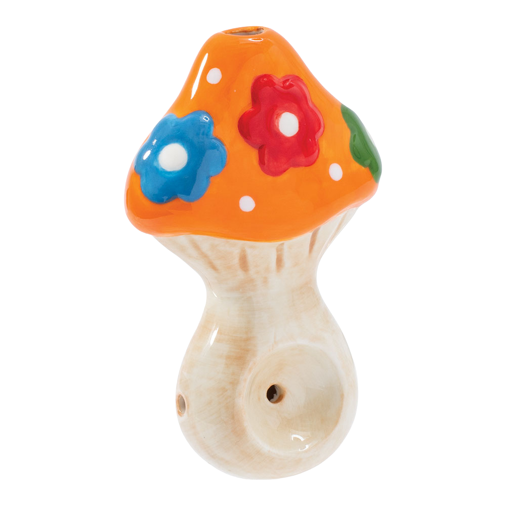 Wacky Bowlz Ceramic Hand Pipe | Flower Mushroom