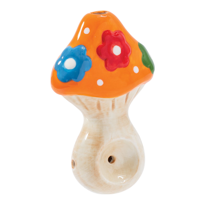 Wacky Bowlz Ceramic Hand Pipe | Flower Mushroom