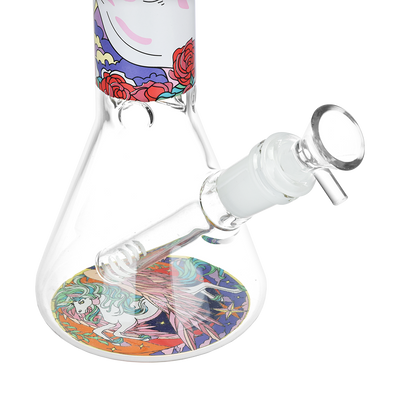 Winged Unicorn Beaker Bong | Base View