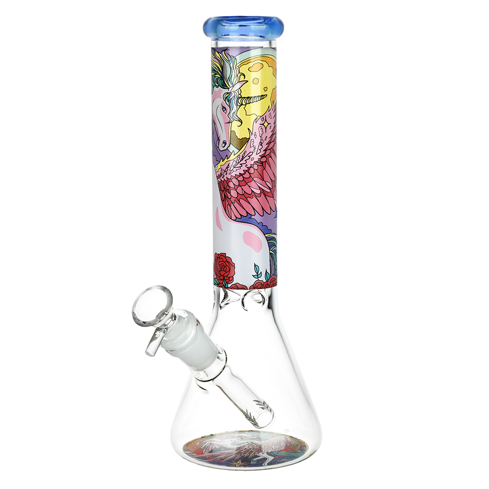 Winged Unicorn Beaker Bong | Blue