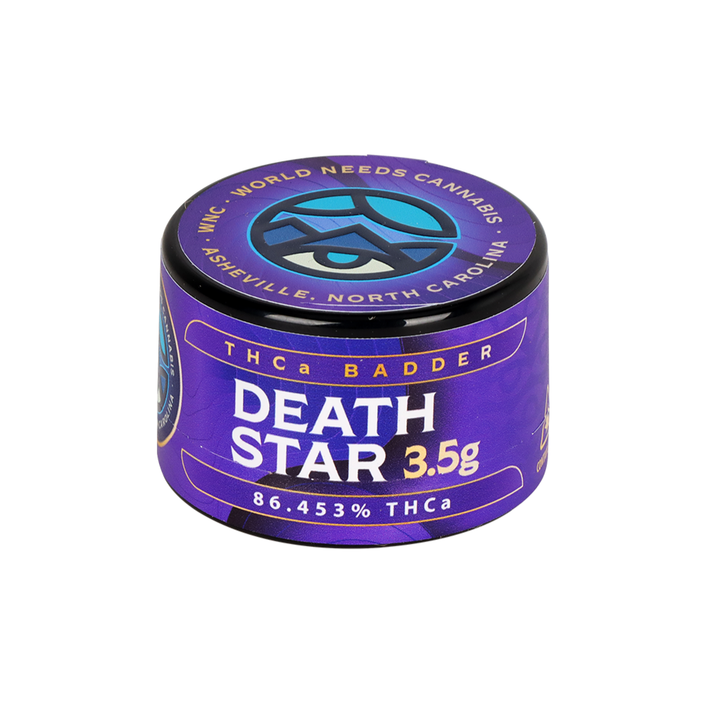 WNC CBD THCA Badder | Death Star | 3.5 Gram Jar