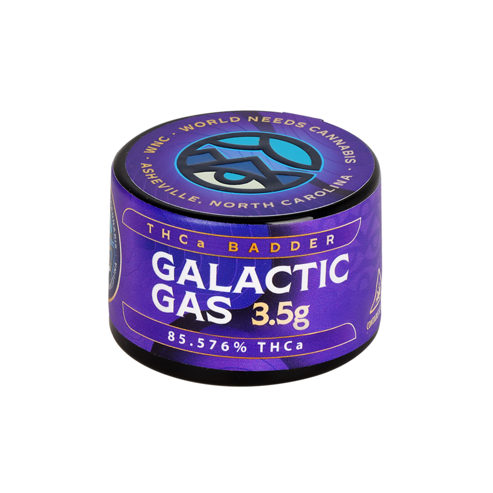 WNC CBD THCA Badder | Galactic Gas | 3.5 Gram Jar