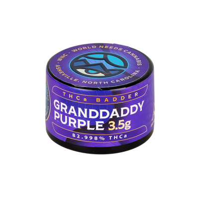 WNC CBD THCA Badder | Granddaddy Purple | 3.5 Gram Jar