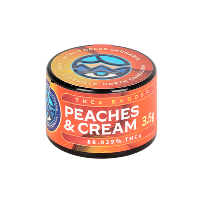 WNC CBD THCA Badder | Peaches N Cream | 3.5 Gram Jar