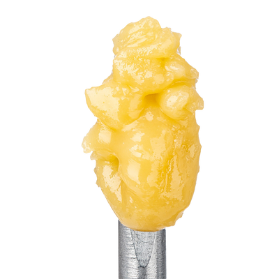 WNC CBD THCA Badder | White Widow | Close Up View