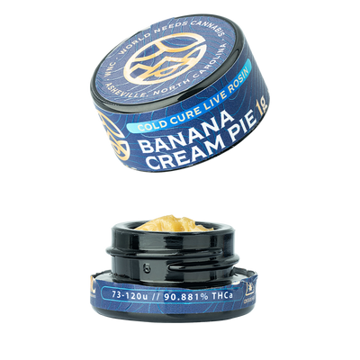 WNC THCA Cold Cure Live Rosin | Banana Cream Pie | 1 Gram Jar