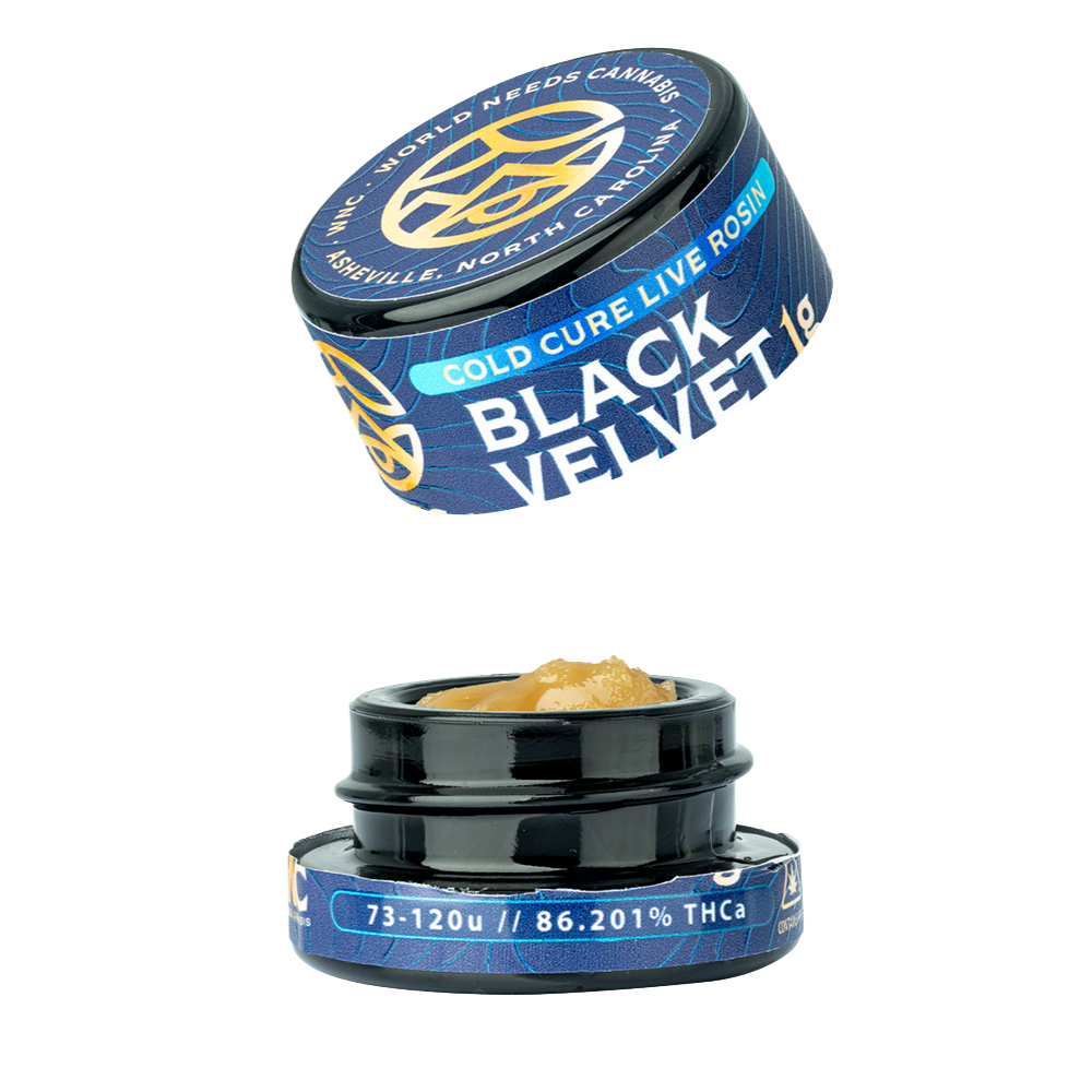 WNC THCA Cold Cure Live Rosin | Black Velvet | 1 Gram Jar