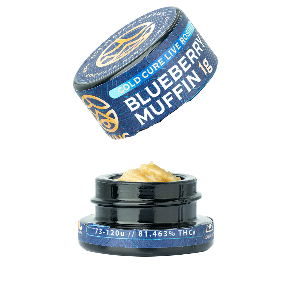WNC THCA Cold Cure Live Rosin | Blueberry Muffin | 1 Gram Jar