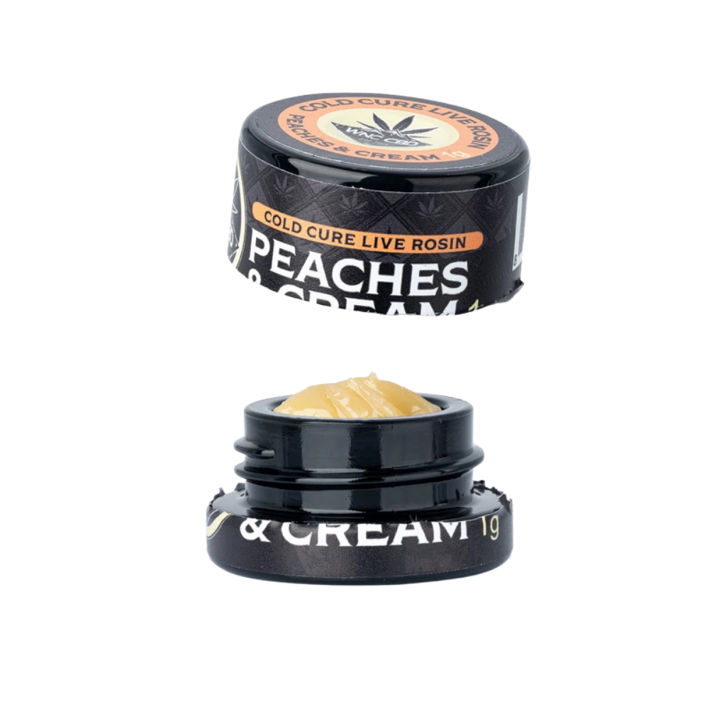 WNC THCA Cold Cure Live Rosin | Peaches & Cream | 1 Gram Jar