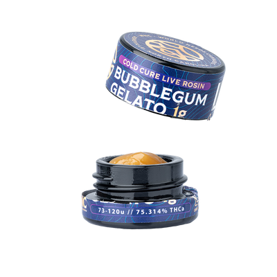 WNC THCA Cold Cure Live Rosin | Bubblegum Gelato | 1 Gram Jar