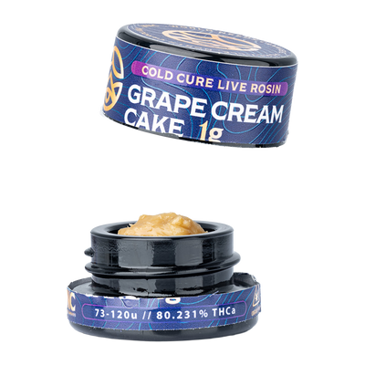 WNC THCA Cold Cure Live Rosin | Grape Cream Cake | 1 Gram Jar
