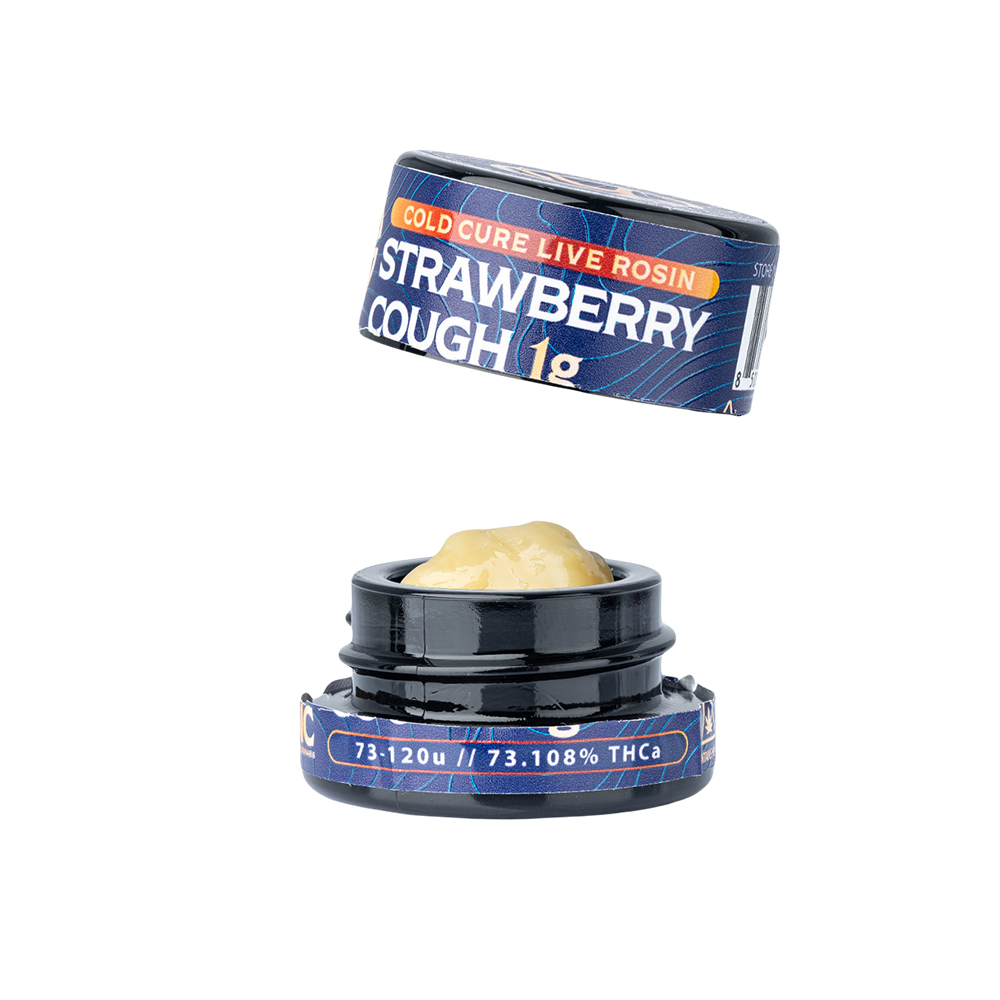 WNC THCA Cold Cure Live Rosin | Strawberry Cough | 1 Gram Jar