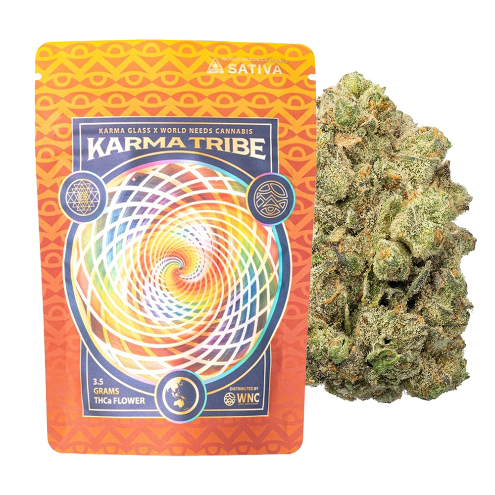 WNC x Karma THCA Indoor Hydro Flower | Goji OG | 3.5 Gram Packaging