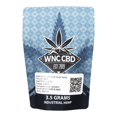 WNC THCA Indoor Hydro Flower | Interstellar Kush | 3.5 Gram Package