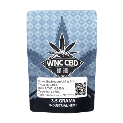 WNC THCA Indoor Living Soil Flower | Bubblegum | 3.5 Gram Package