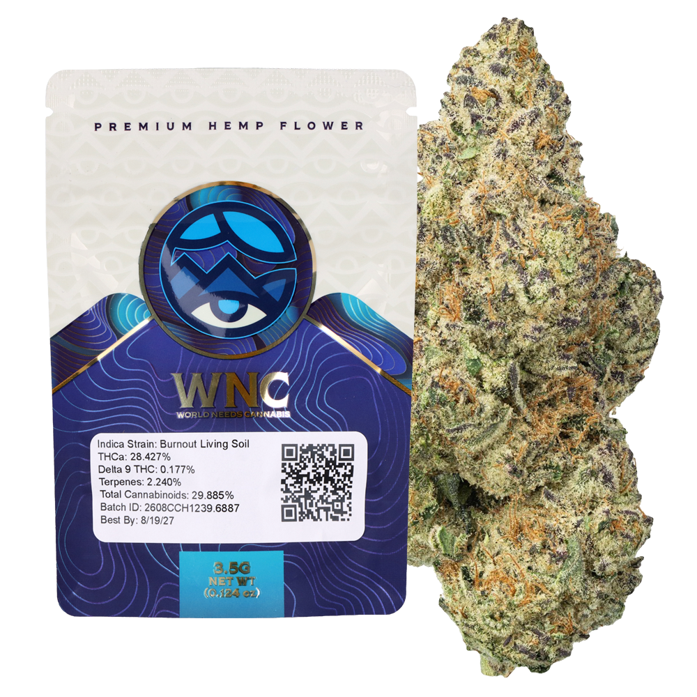 WNC THCA Indoor Living Soil Flower | Burnout | 3.5 Gram Packaging