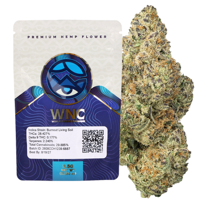 WNC THCA Indoor Living Soil Flower | Burnout | 3.5 Gram Packaging