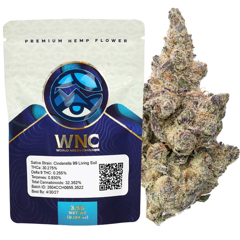 WNC THCA Indoor Living Soil Flower | Cinderella 99 | 3.5 Gram Packaging