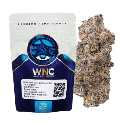 WNC THCA Indoor Living Soil Flower | Super Boof | 3.5 Gram Packaging