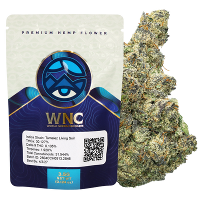 WNC THCA Indoor Living Soil Flower | Tamalez | 3.5 Gram Packaging