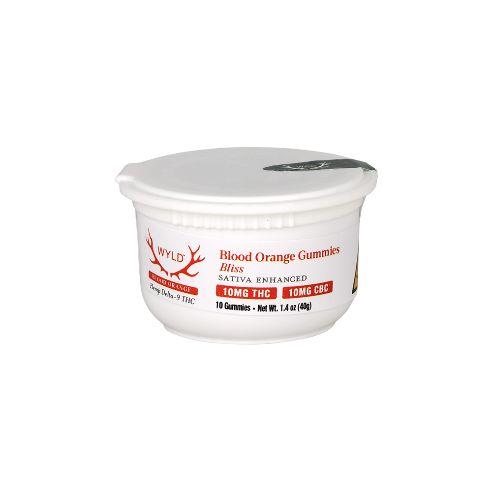 WYLD D9 Blend Gummies | Blood Orange | 10 Count Jar