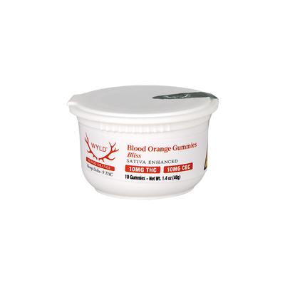 WYLD D9 Blend Gummies | Blood Orange | 10 Count Jar