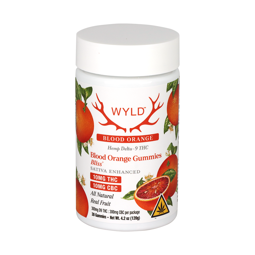 WYLD D9 Blend Gummies | Blood Orange | 30 Count
