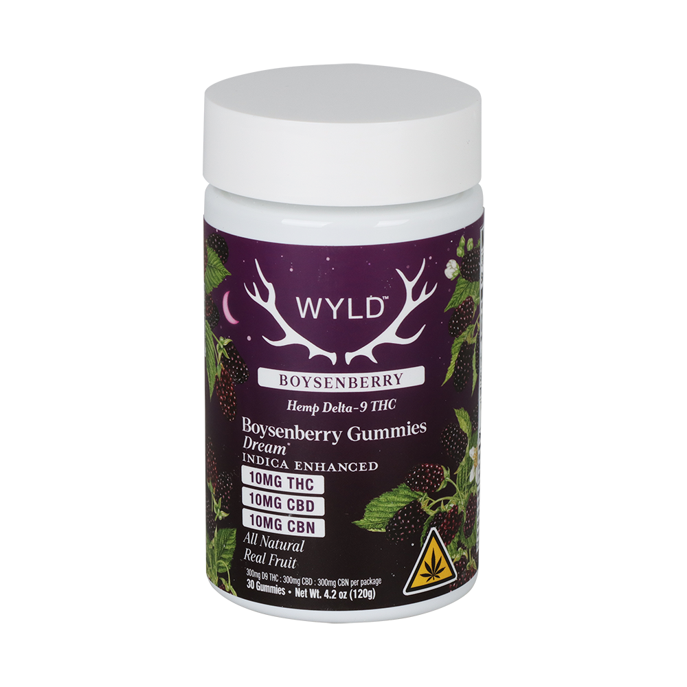 WYLD D9 Blend Gummies | Boysenberry | 30 Count Jar