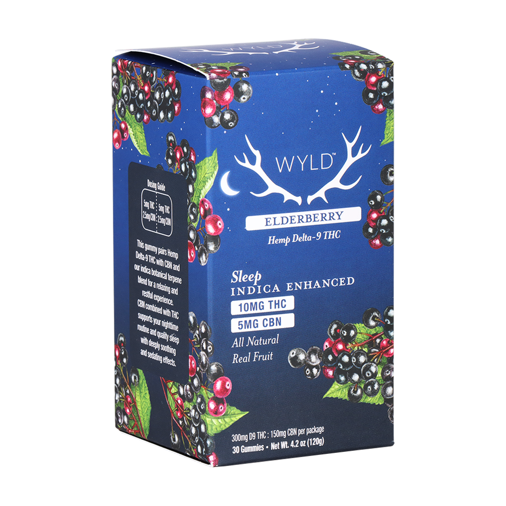 WYLD D9 Blend Gummies | Elderberry | 30 Count Packaging