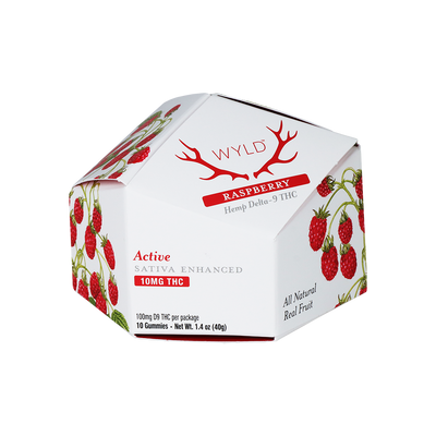 WYLD D9 Gummies | Raspberry | 10 Piece Packaging