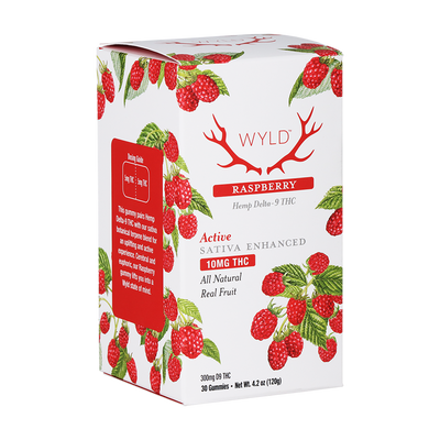WYLD D9 Gummies | Raspberry | 30 Piece Packaging