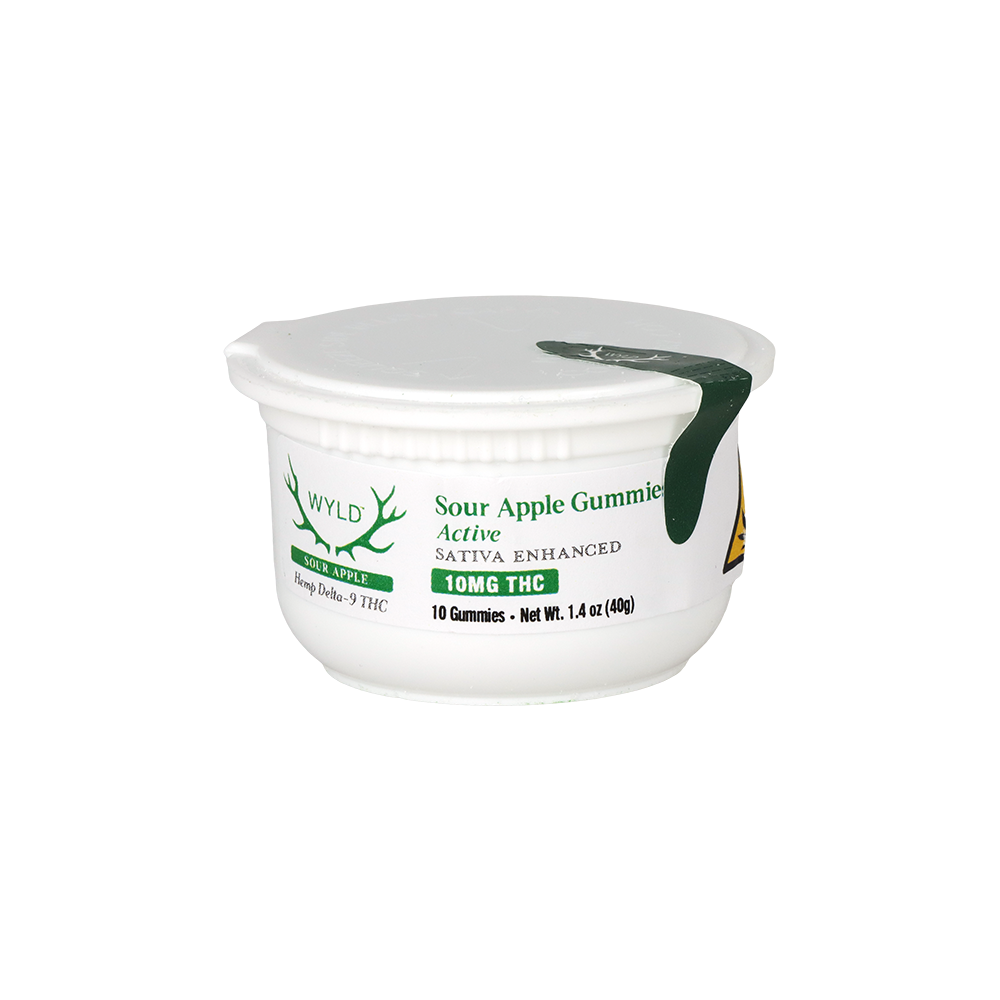 WYLD D9 Gummies | Sour Apple | 10 Piece Jar