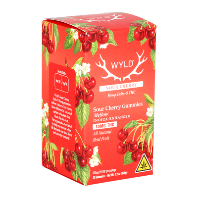 WYLD D9 Gummies | Sour Cherry | 30 Piece Packaging