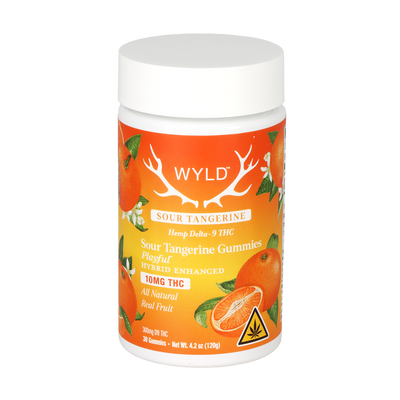 WYLD D9 Gummies | Sour Tangerine | 30 Piece Jar